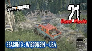 Eksploracja Map Wisconsin / Exploring Maps of Wisconsin - SNOWRUNNER HARD MODE / TRYB TRUDNY #19