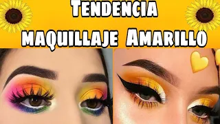 NUEVA TENDENCIA/ MAQUILLAJE EN COLOR AMARILLO 💛 #TENDENCIA #LUPIITAGRAM