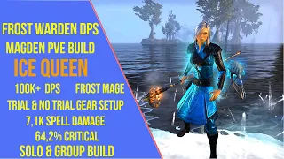 ESO Frost Warden DPS - Ice Queen - Necrom - Magicka Warden PVE Build