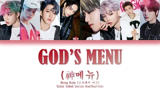 [ROM/ENG/INDO] Stray Kids - God's Menu (神메뉴) ~ Color Coded Lyrics