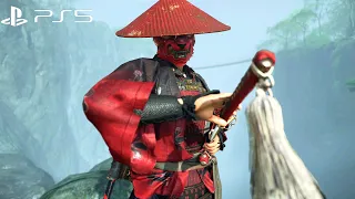 Ghost of Tushima -Iki island - Red samurai - Stealth kills & Ruthless Combat gameplay (PS5)