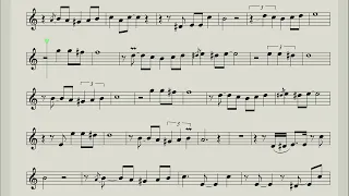 Есть только миг - Ноты для саксофона тенор, трубы, строй - B (музыка из кинофильма "Земля Санникова"