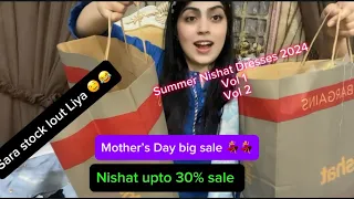 NISHAT LINEAN SALE 2024 || Nishat Vol 1 & 2 | Mothers Day || Summer Dresses 2024 ||Fatimusamavlogs