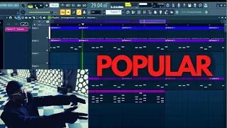 [FREE FLP] How 'POPULAR' by The Weeknd was made |99% Accurate| Fl studio 21