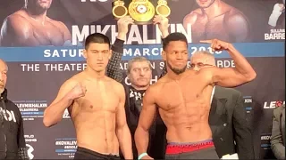 RIPPED!! DMITRY BIVOL v SULLIVAN BARRERA - OFFICIAL WEIGH IN & HEAD TO HEAD / BIVOL v BARRERA