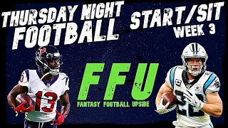 Week 3 Thursday Night Fantasy Football Starts and Sits || 2021 || The Fantasy Football Upside