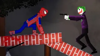 Spiderman vs Joker in People Playground