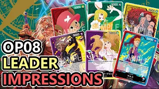 ALL OP08 LEADERS REVEALED - One Piece Card Game