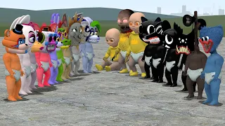 ALL BABY GLAMROCK ANIMATRONICS VS BABY HUGGY WUGGY, AND OTHERS In GMod! (FNAF Security Breach)