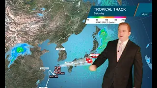 Severe Tropical Storm Chanthu moves over Japan, heavy rainfall expected.