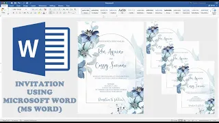 DUSTY BLUE | How to make WEDDING INVITATION in Microsoft Word | Cassy Soriano
