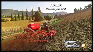 Seeding oat, collecting alfalfa silage & hay bales, fertilsing alfalfa | Italia | FS19 Timelapse #10