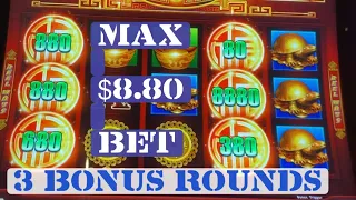 🔥3 BONUSES ROUND🔥All Spin $8.80 Max Bet🔥Rising fortune slot machine 🔥Red Rock Casino,Las Vegas