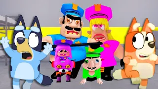 Bluey and Bingo ESCAPE BRUNO'S FAMILY PRISON!