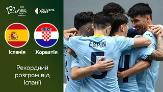 Іспанія – Хорватія: огляд матчу (Євро-2022 U19 з футзалу, груповий етап) / Абсолютний розгром