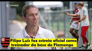 Filipe Luís faz estreia oficial como treinador da base do Flamengo