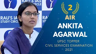 Ankita Agarwal, AIR 2 UPSC CSE 2021 | IAS Topper Mock Interview | Rau's IAS