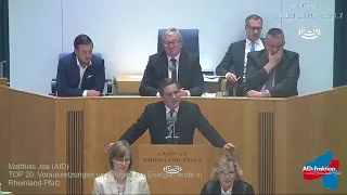 Matthias Joa (AfD) "Herr Hartenfels (Grüne) Thema verfehlt, setzen, 6"