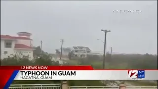 Typhoon Mawar lashes Guam as Category 4 storm with strong winds, rain