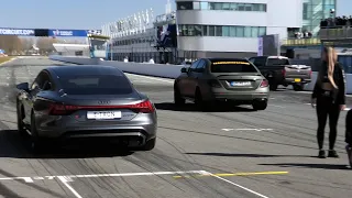 DRAGRACE: Audi RS E-tron GT vs BRABUS 800 Mercedes-AMG E63S vs Audi RS3 vs  Bmw M235i vs Tuned Aygo