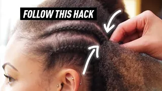 How To Cornrow Braid To Scalp FOR BEGINNERS