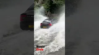 Volvo vs Water #volvo #ruffordford #car #watersplash #flood #nottingham