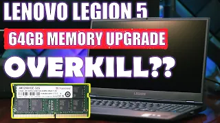 LENOVO LEGION 5 64GB MEMORY UPGRADE COMPLETE REVIEW & SPEED TESTS TRANSCEND JM3200HSE