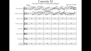 Antonio Vivaldi - Concerto in D minor RV 565 (Sheet Music Score)