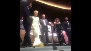 Ralph Fiennes and Dakota Johnson dancing at the Venice Film Festival - A Bigger Splash premiere