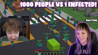 MrBeast Gaming 1000 People vs 1 Infected! | REACTION