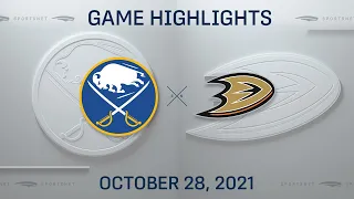 NHL Highlights | Sabres vs. Ducks - Oct. 28, 2021