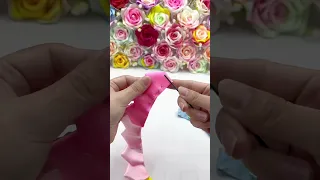 Handmade diy ribbon rose flowers #handmade #diy #flowers #craft #tutorial #ribbon #diyflowers #gift