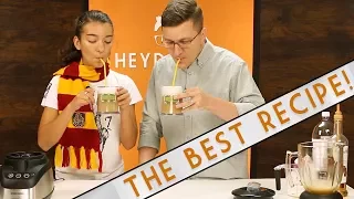 HOW TO MAKE BUTTERBEER! // The best frozen butterbeer recipe