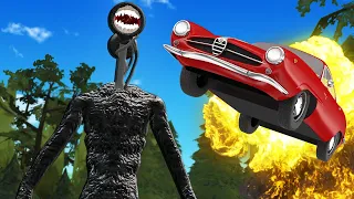 CARTOON SIREN HEAD Destroys Our Cars in Gmod! - Garry's Mod Multiplayer