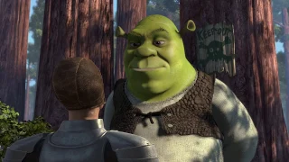 Шрек Shrek  Шрек спасает осла.