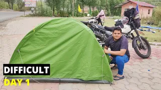 Pitching Tent after 560 Km of ride - Sach Pass Ride | Ep - 01