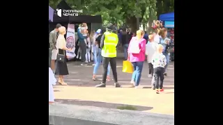 03 09 22 Чернигов, Первые секунды после взрыва на выставке боеприпасов, ОПАСНЫЙ ход