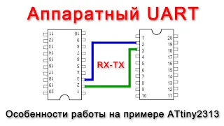 Features of working with hardware UART (RX, TX) on the example of ATtiny2313