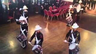 Royal Marine Drummers Pay Respect To Fallen Marine
