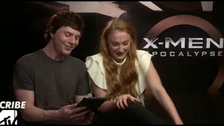 Evan Peters, Sophie Turner and James McAvoy FUNNY MOMENTS