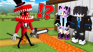 Scary CAINE vs SECURITY HOUSE in Minecraft!