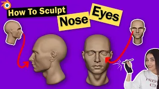 How I Sculpt Eyes And Nose in Blender 3D *Easy Method*