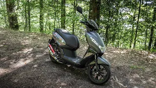 [PEUGEOT KISBEE RS 50cc] with 70cc malossi- top speed -The best promotion video ever