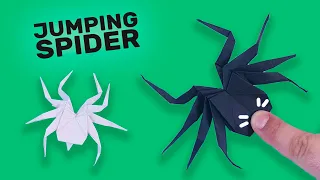 Paper jumping Spider. How to fold origami jumping spider - Easy Paper crafts