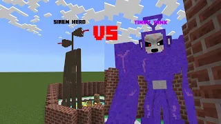 Siren Head vs. Tinky Tank | Trevor Henderson vs SlendyTubbies | Minecraft