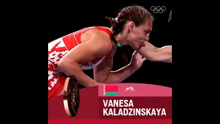 It’s a bronze medal for Vanesa Kaladzinskaya of BLR in the Wrestling women’s freestyle 53kg!