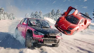 This Video Might Be My Most DESTRUCTIVE yet...Massive Snowy Mountain Racing & Crashing