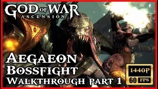 GOD OF WAR Ascension AEGAEON HECATONCHIRES BOSSFIGHT Walkthrough Part 1 [60FPS 1440P] No Commentary