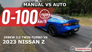 2023 Nissan Z (manual vs auto) 0-100km/h & engine sound