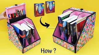 DIY Book Organizer/How to make Book Stand using Cereal Boxes/ Best out of waste/ Easy Book Holder